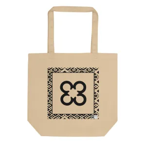 100% cotton Eco Tote Bag, featuring the Adinkra symbol for dutifulness, NO TEXT