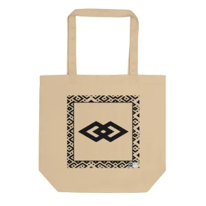 100% cotton Eco Tote Bag, featuring the Adinkra symbol for justice, NO TEXT