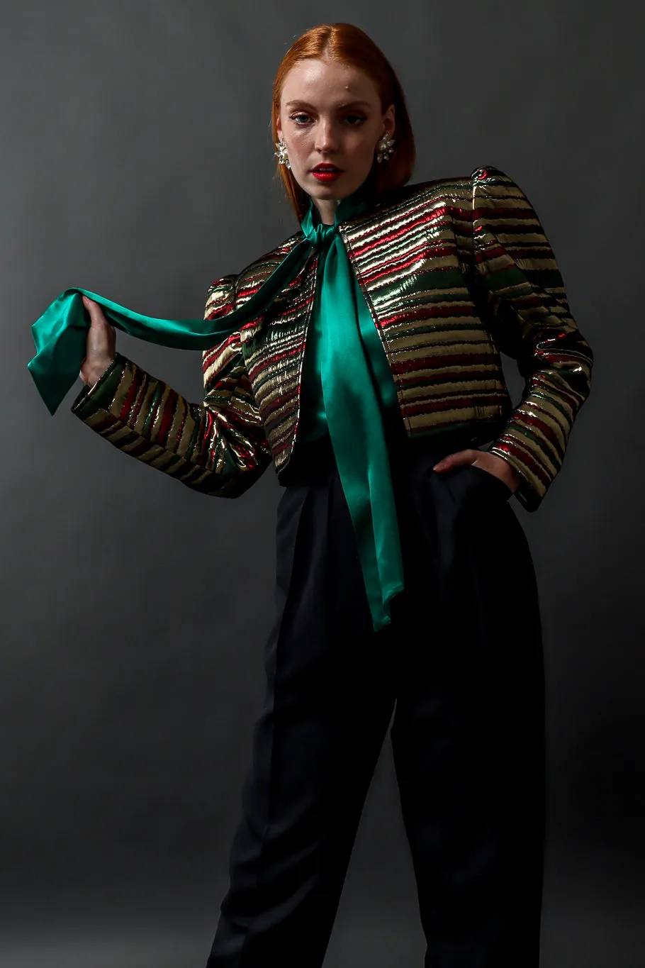 1982 Metallic Striped Jacket