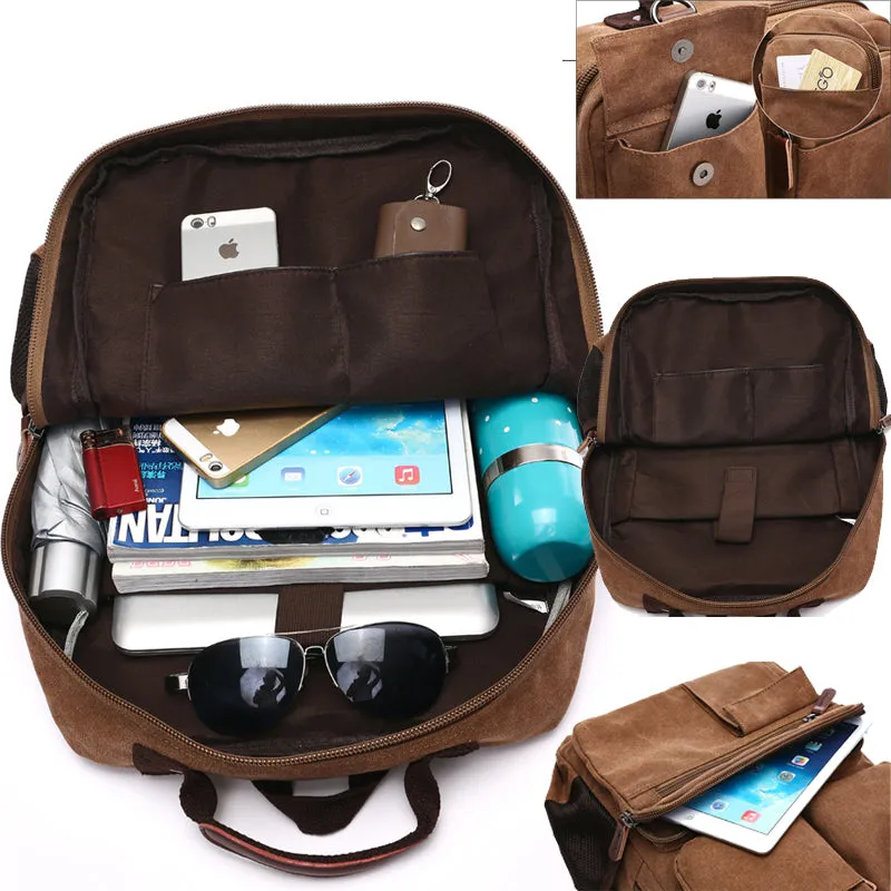 19inch Large Canvas Laptop Backpack