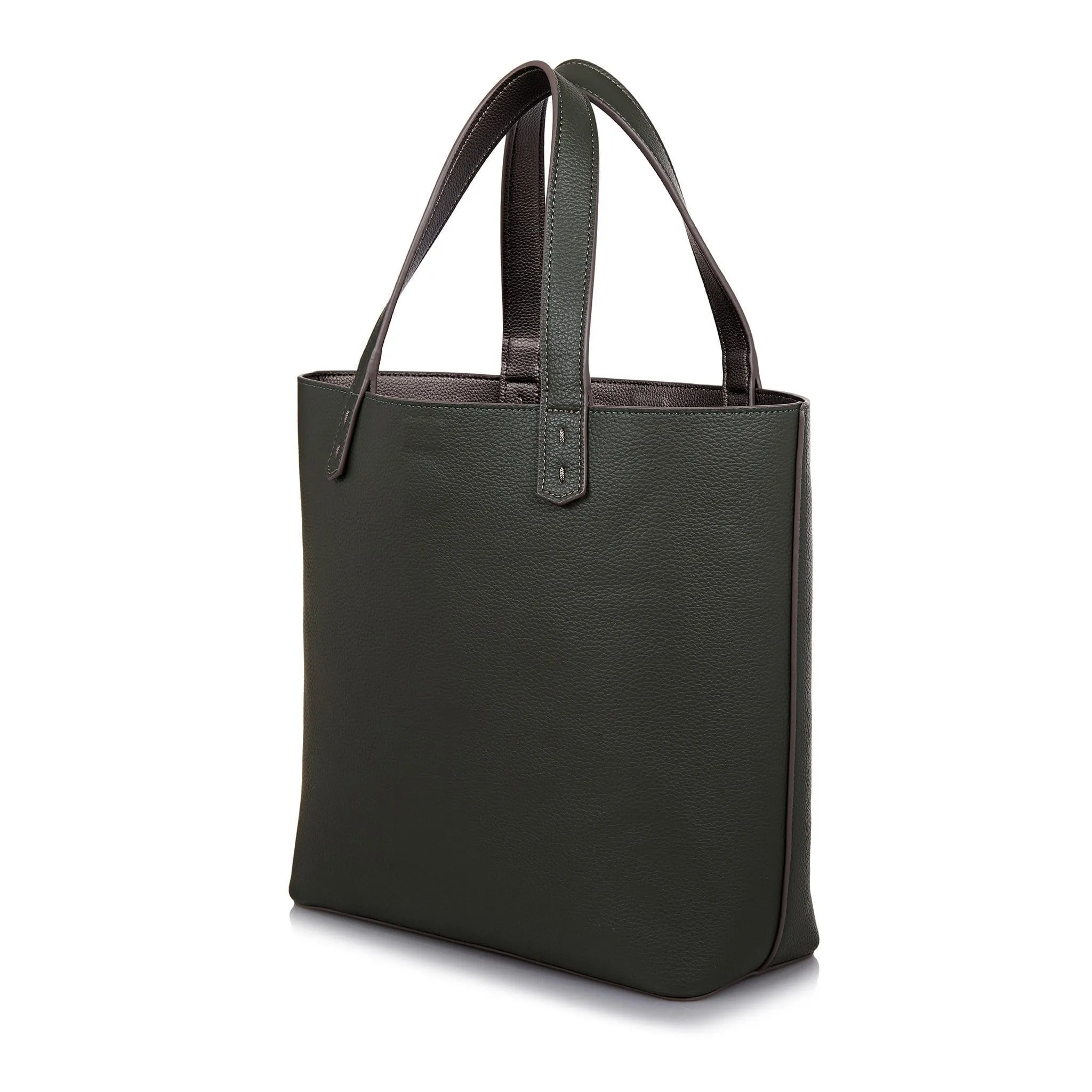 3 Vegan Leather Bags in 1 | Forest Green & Metallic