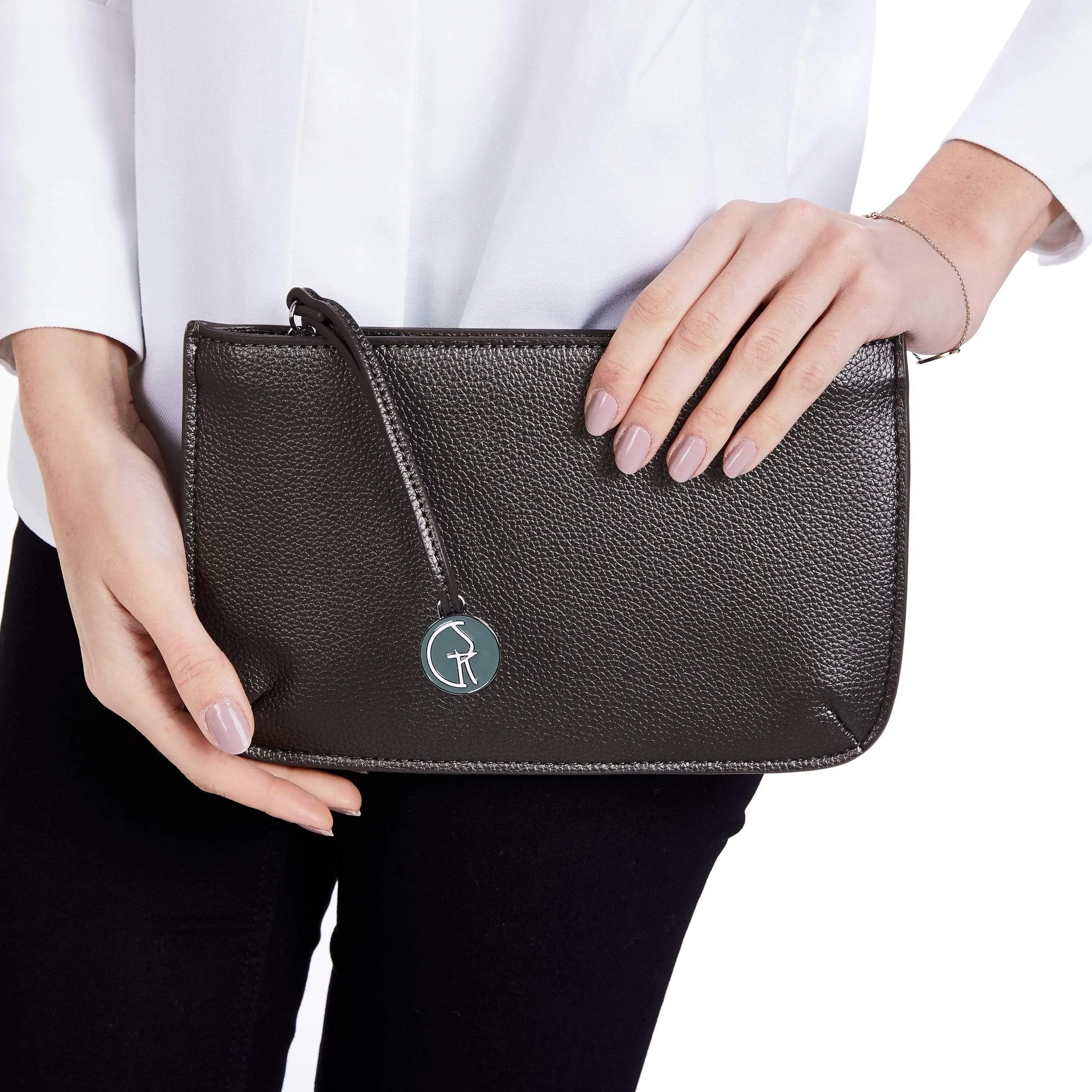 3 Vegan Leather Bags in 1 | Forest Green & Metallic