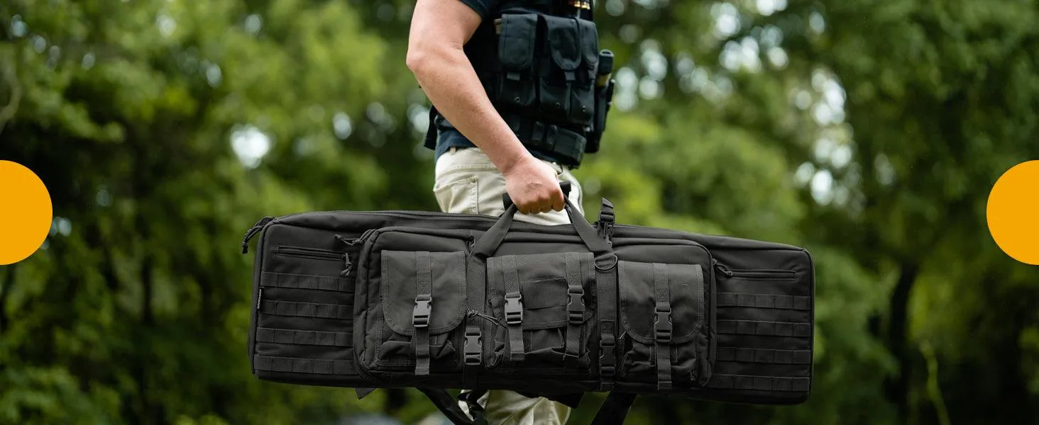 44" RECTANGULAR TACTICAL AIR RIFLE RUCKSACK - BLK