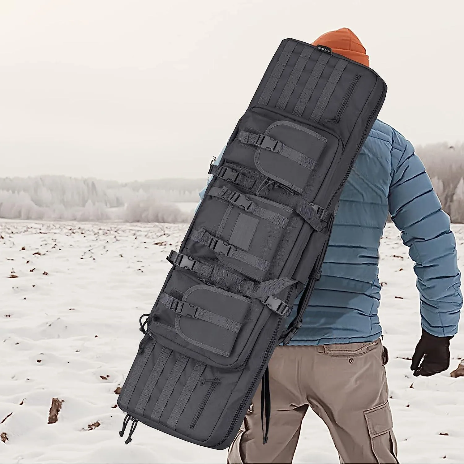 44" RECTANGULAR TACTICAL AIR RIFLE RUCKSACK - BLK