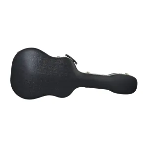 ABS Acoustic Dreadnought Hard Case - Black with Dark Blue Interior