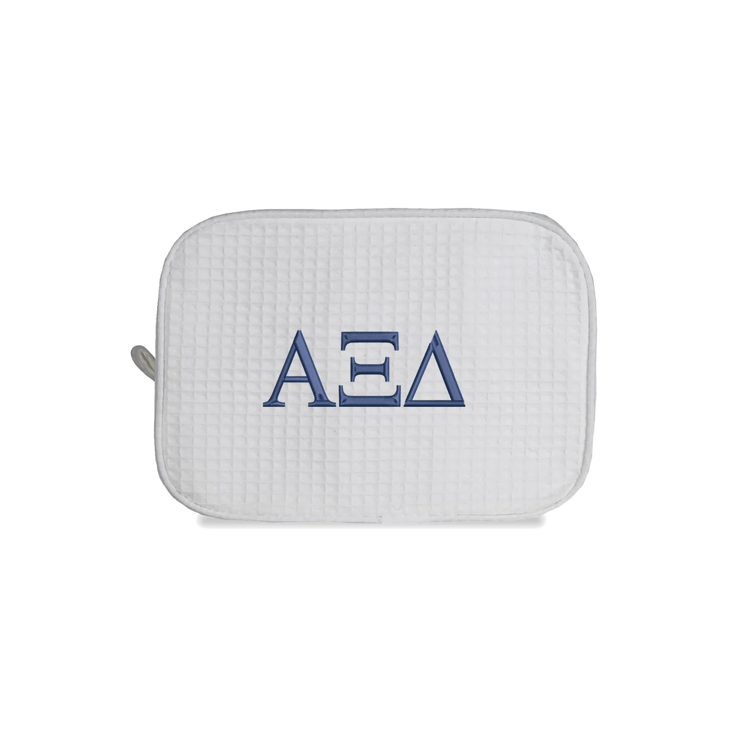 Alpha Xi Delta Waffle Weave Cosmetic Bag