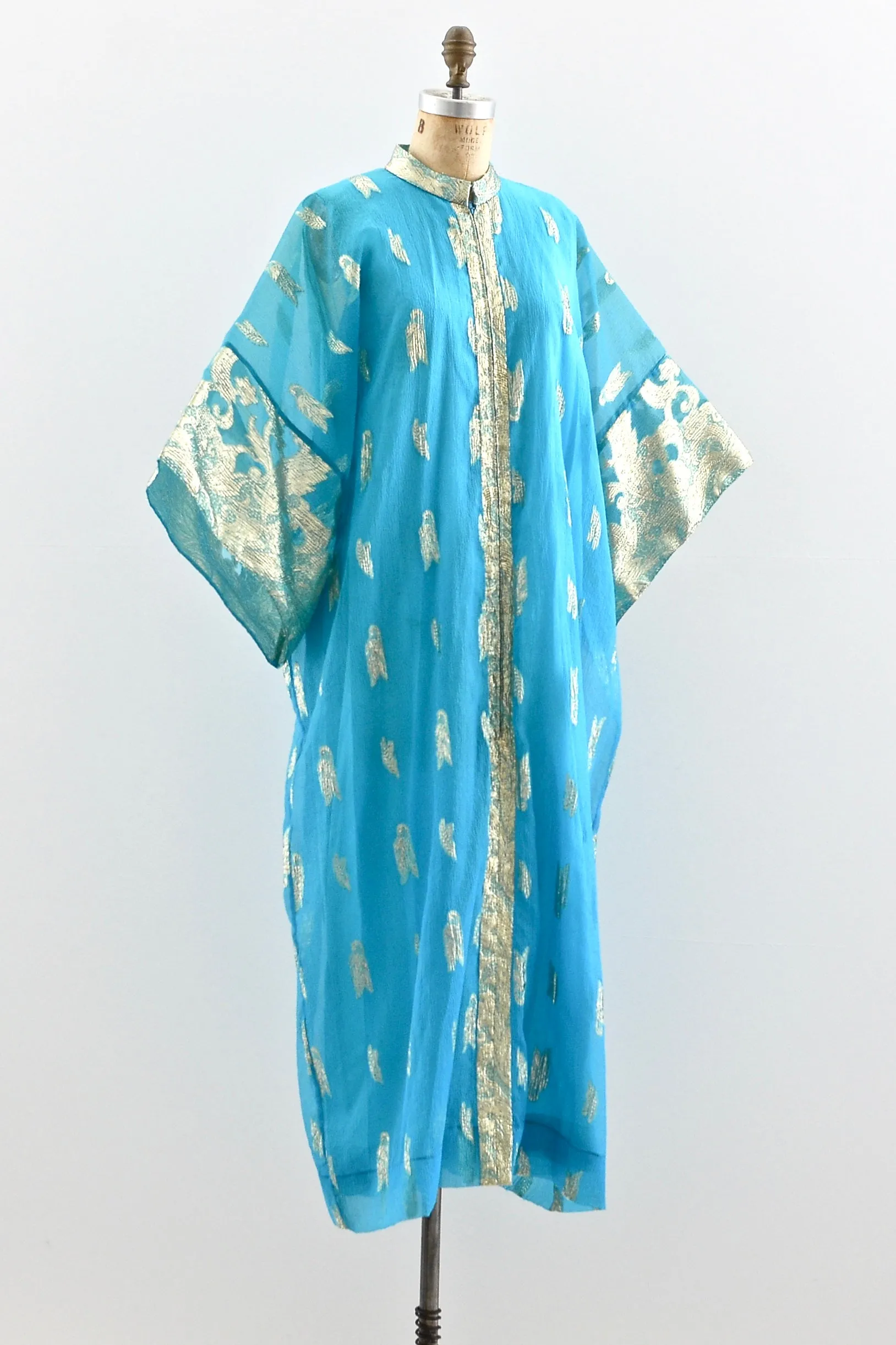 Azure Lamé Caftan / S M