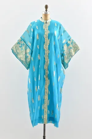 Azure Lamé Caftan / S M