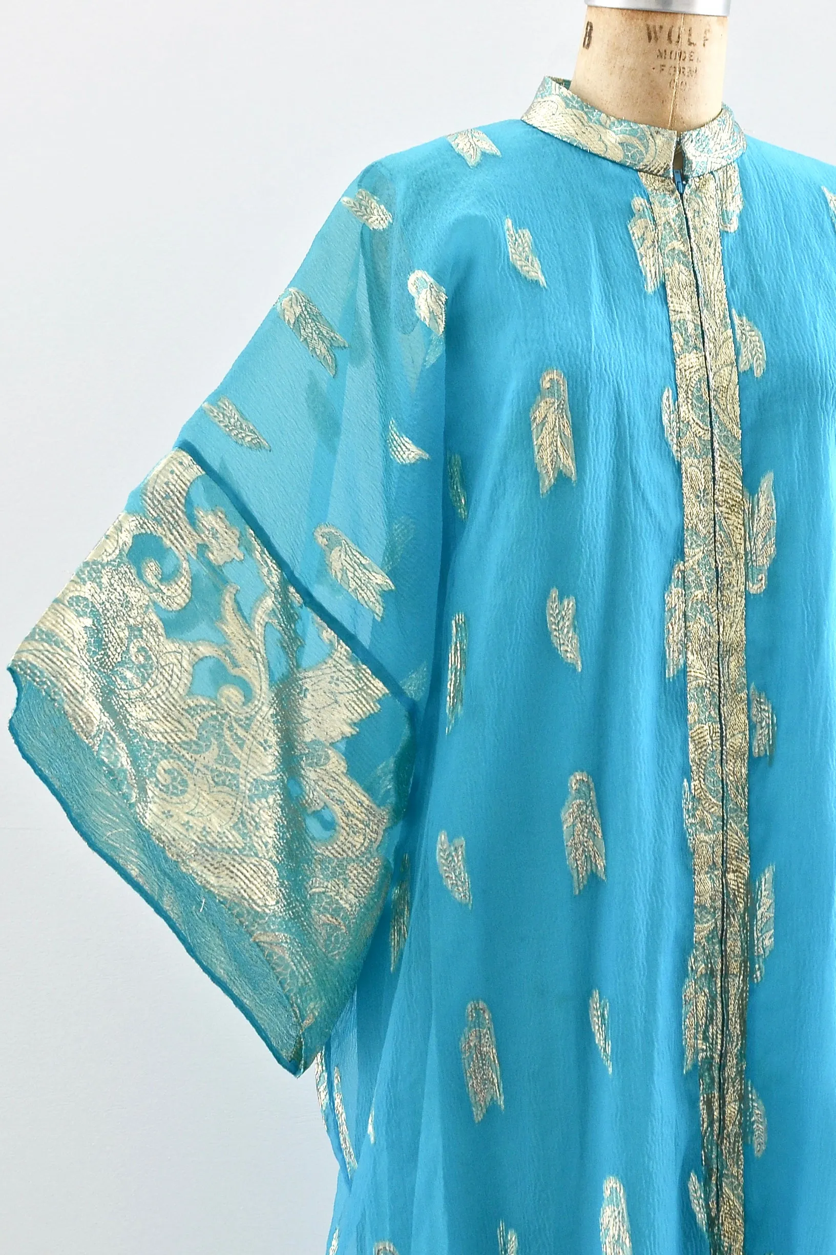 Azure Lamé Caftan / S M