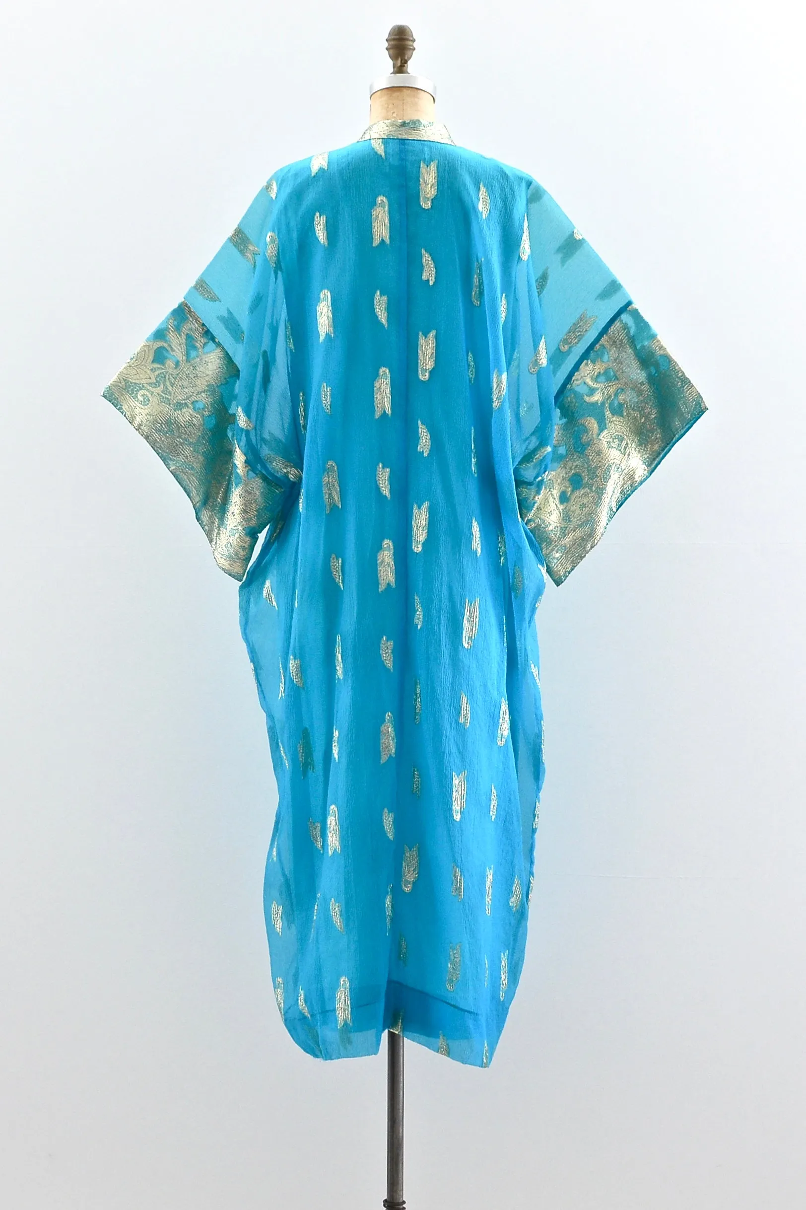 Azure Lamé Caftan / S M