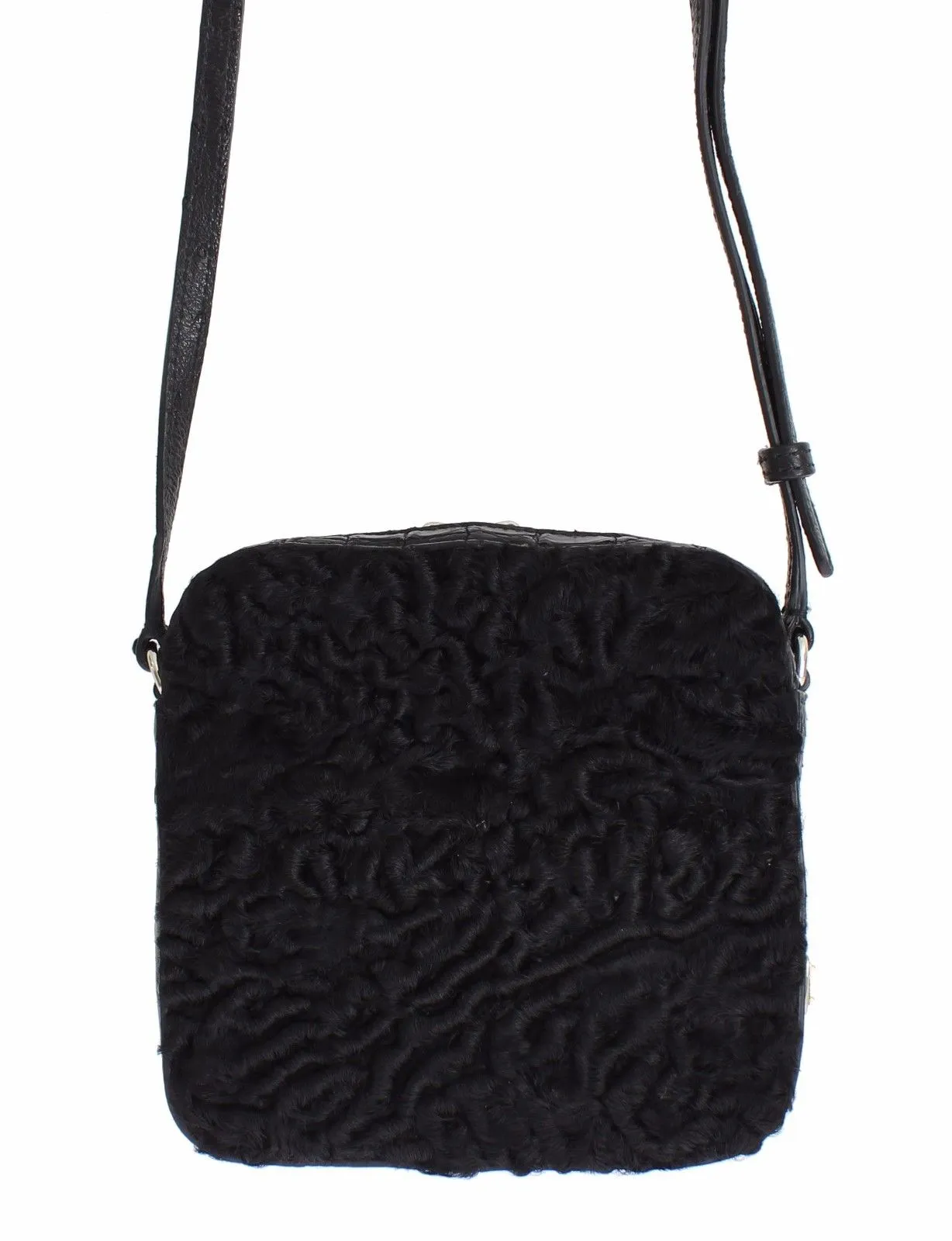 Bag Black Caiman Python Ostrich Ashkatran Purse Handbag