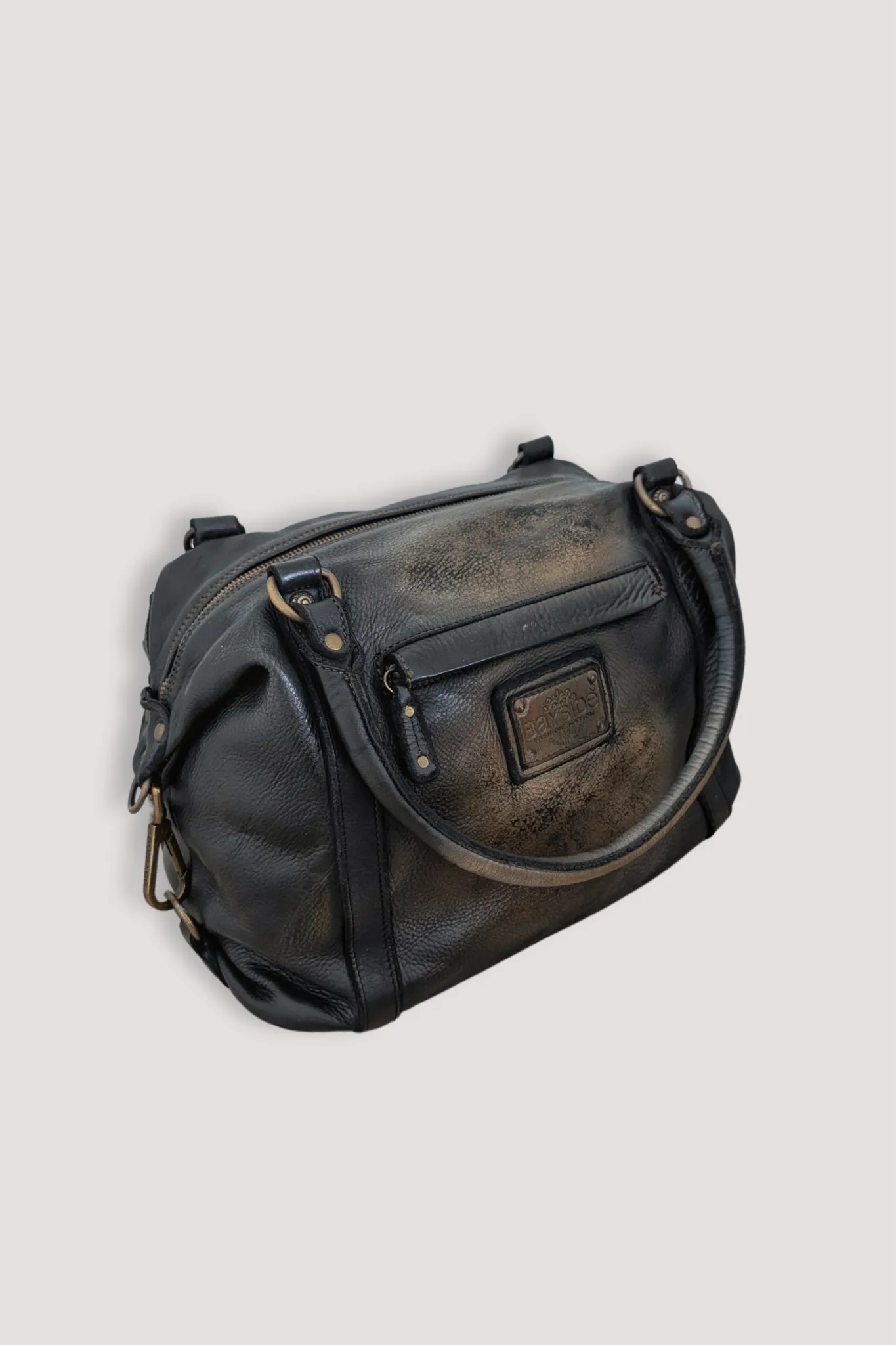 Bayside84 Motorcycle Studded Bag - Black Vintage