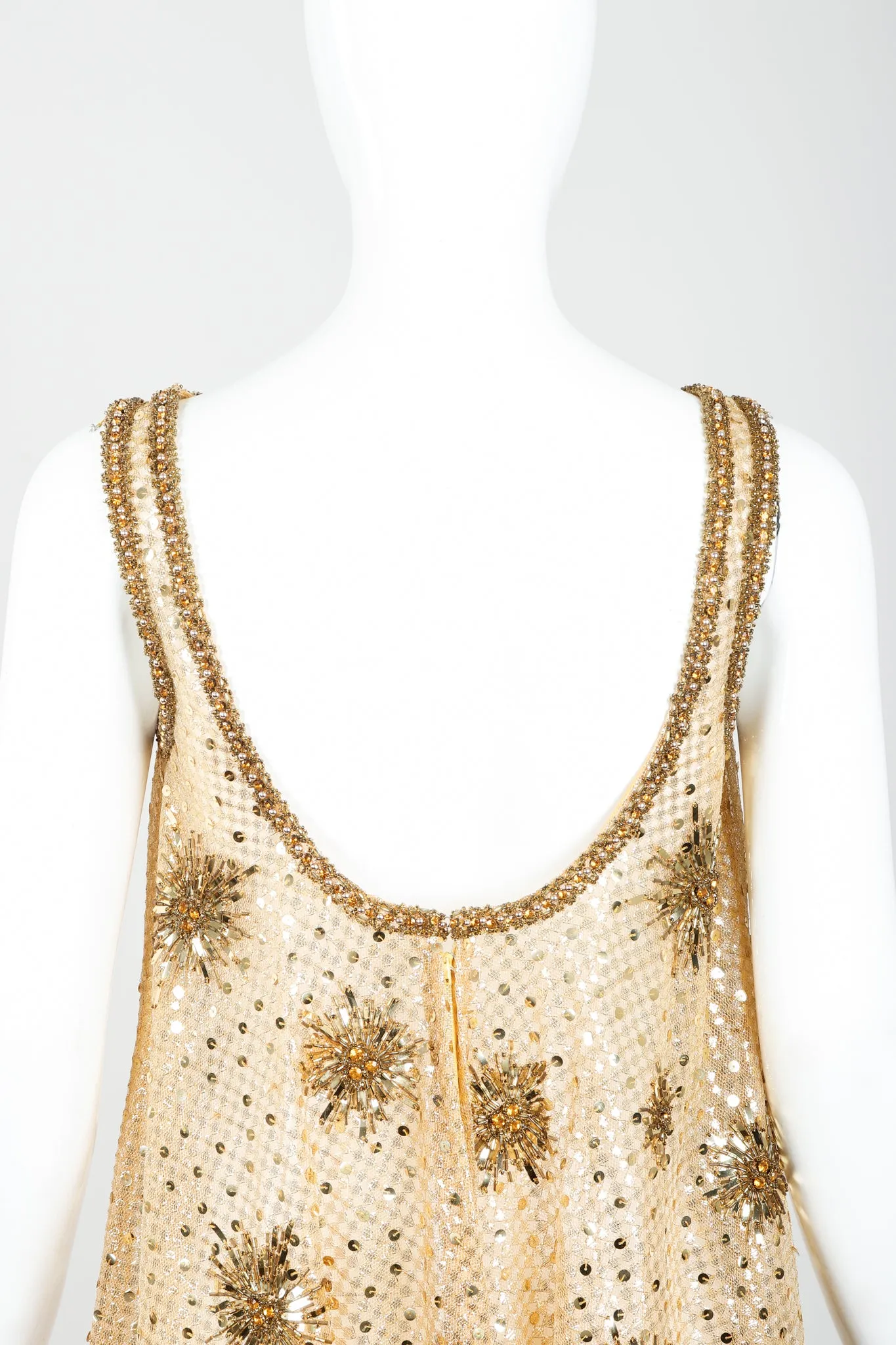 Beaded Sheer Sunburst Dress
