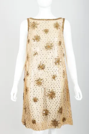 Beaded Sheer Sunburst Dress