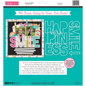 Bella Blvd - Let's Scrapbook! Collection - Coordinating - Cut Outs - Happiness / BB2367