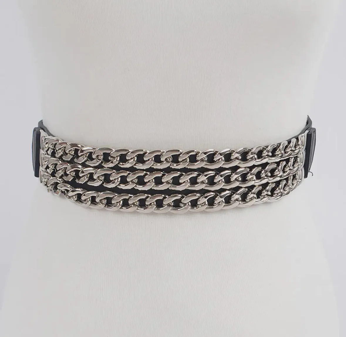 Benatar Chain Waist Belt - Black/Silver