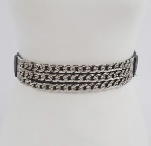 Benatar Chain Waist Belt - Black/Silver