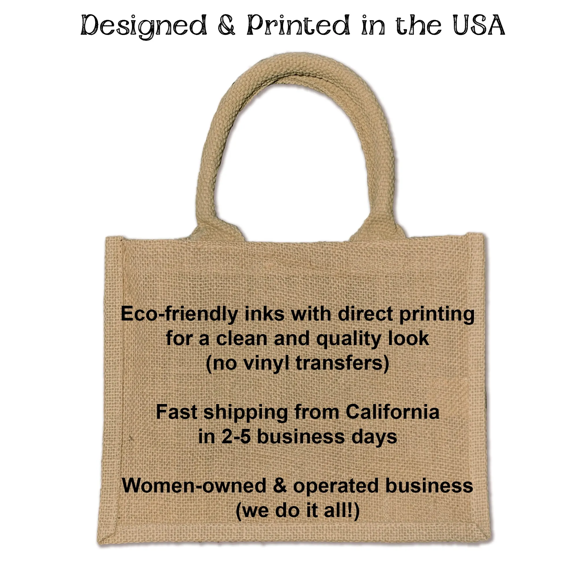 Boho Monogrammed Burlap Tote Bag