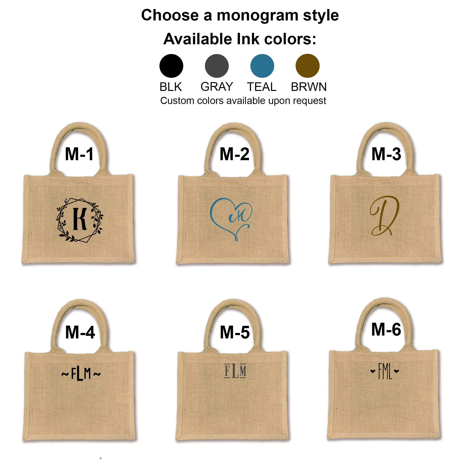 Boho Monogrammed Burlap Tote Bag