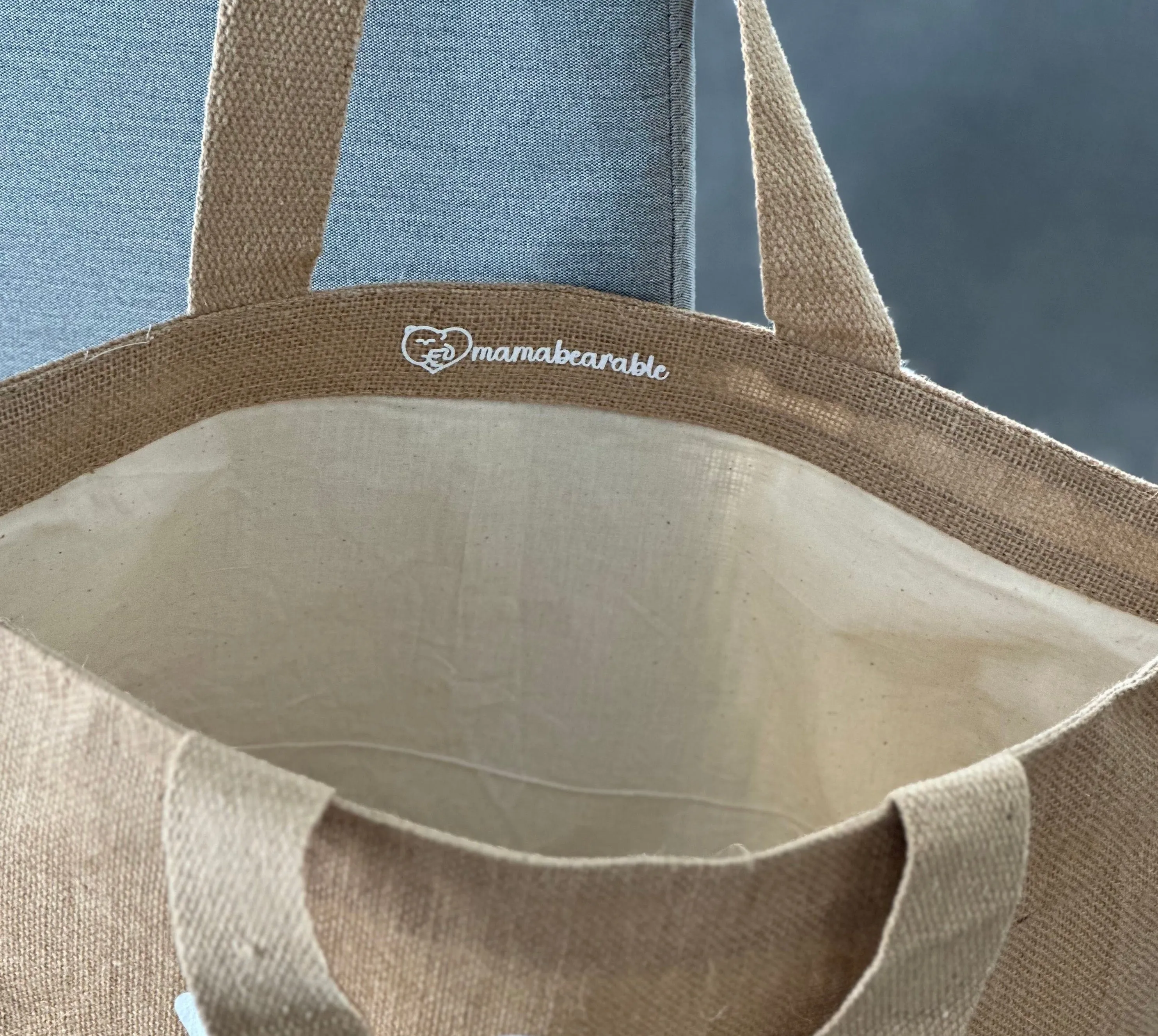 Burlap Tote - Live Love Aloha