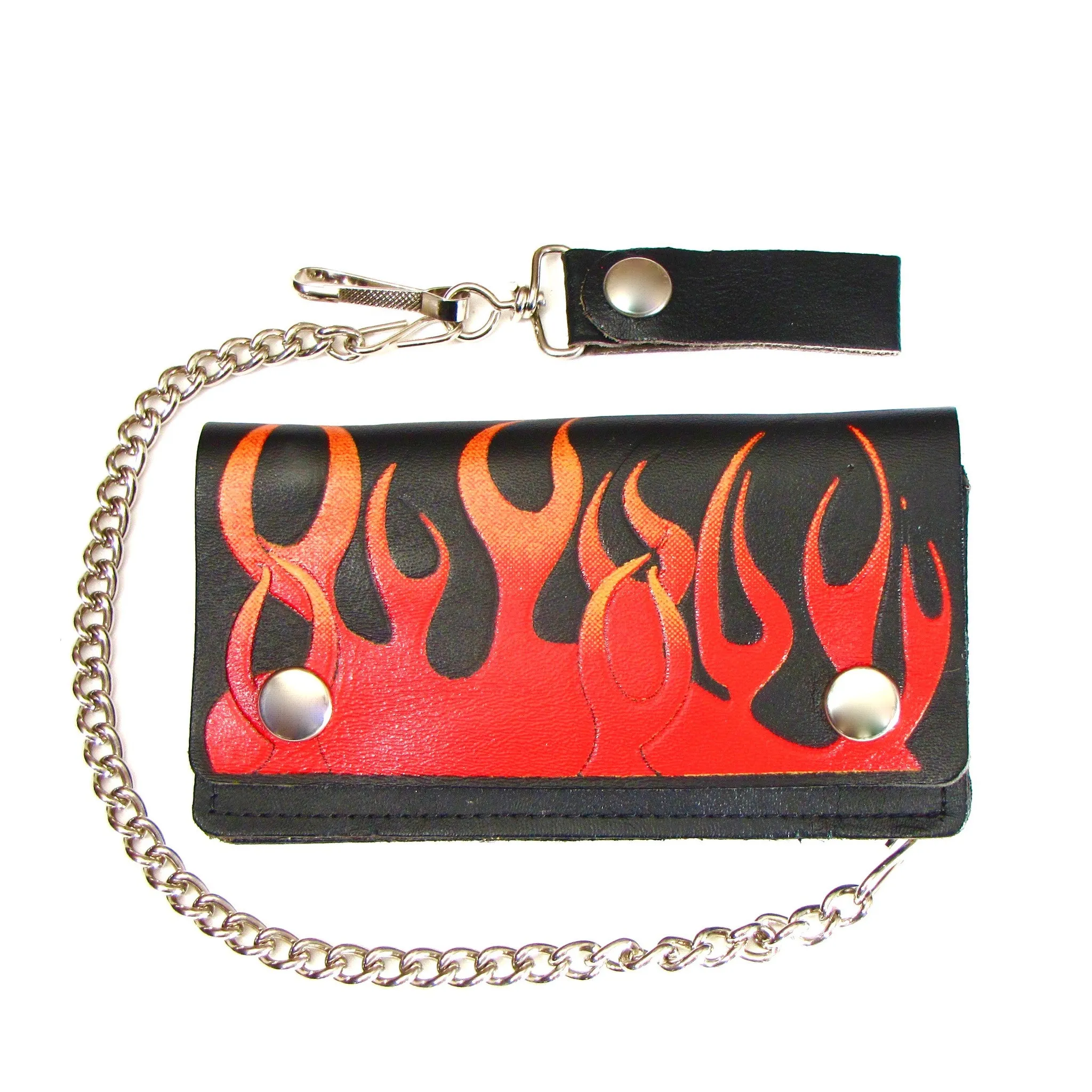 BW402C-111  6 " Biker Wallet- Flames