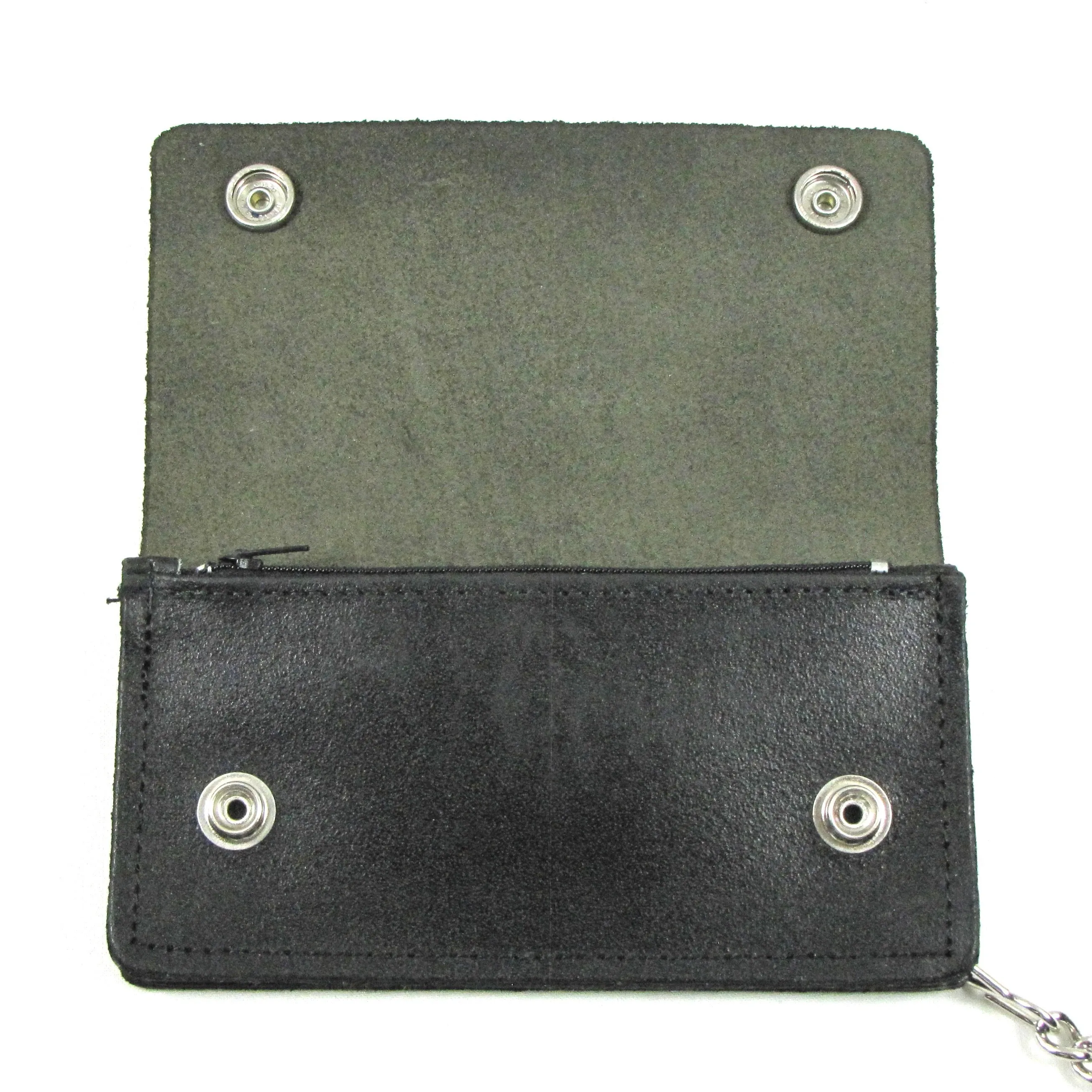 BW402C-112  6 “ Biker Wallet- Blue Flames