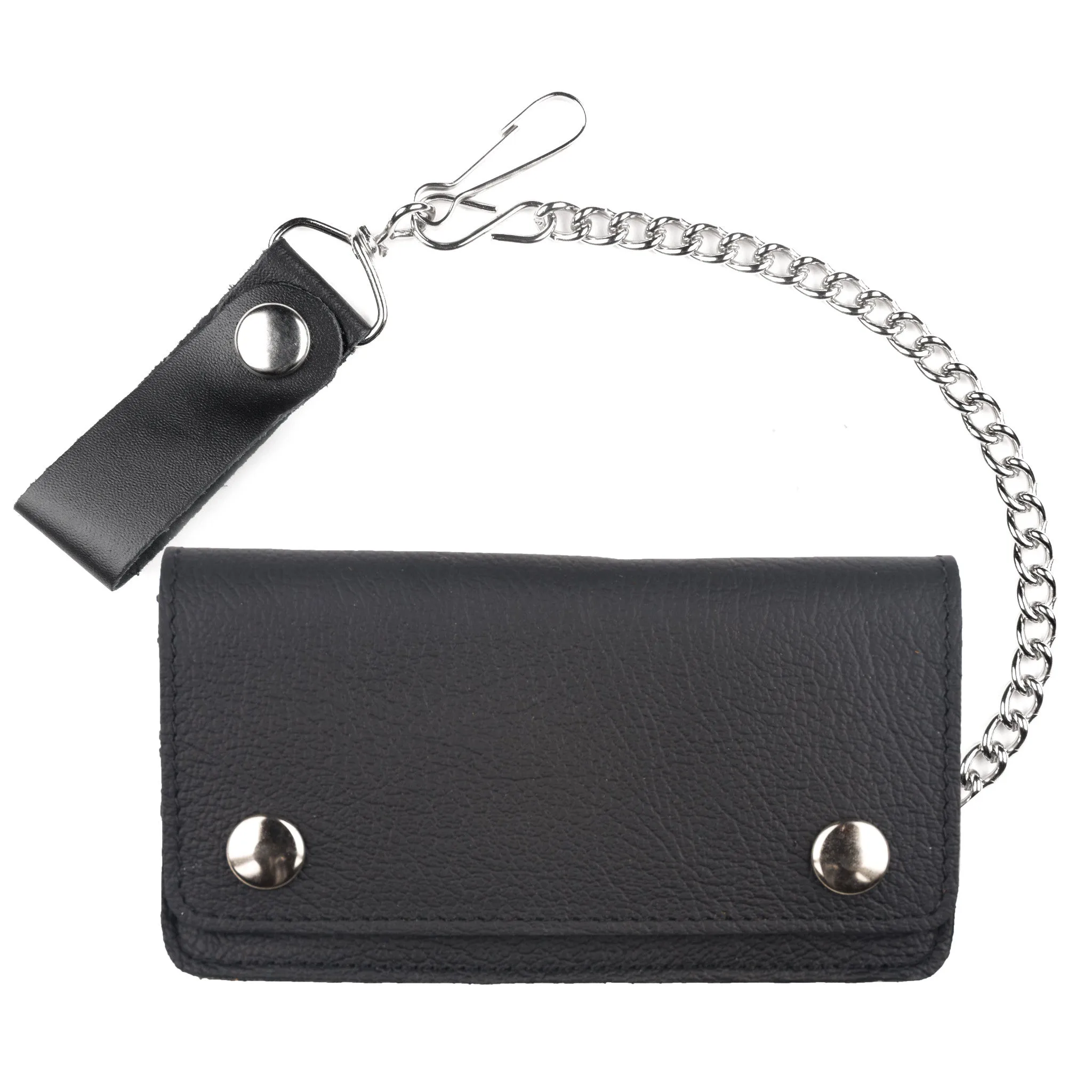 BW809  6" Glove Leather Biker Wallet