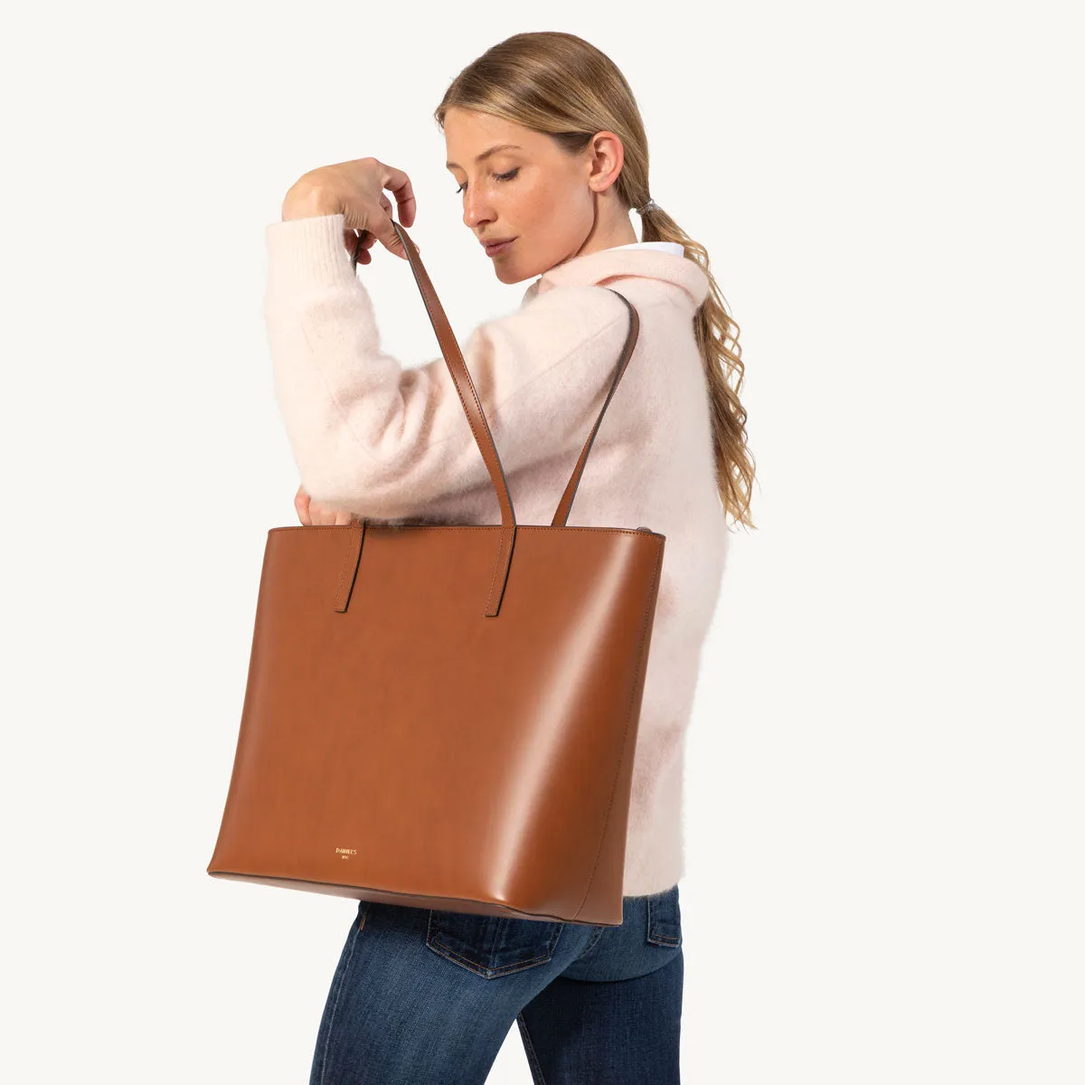 Calfskin Zippered Tote