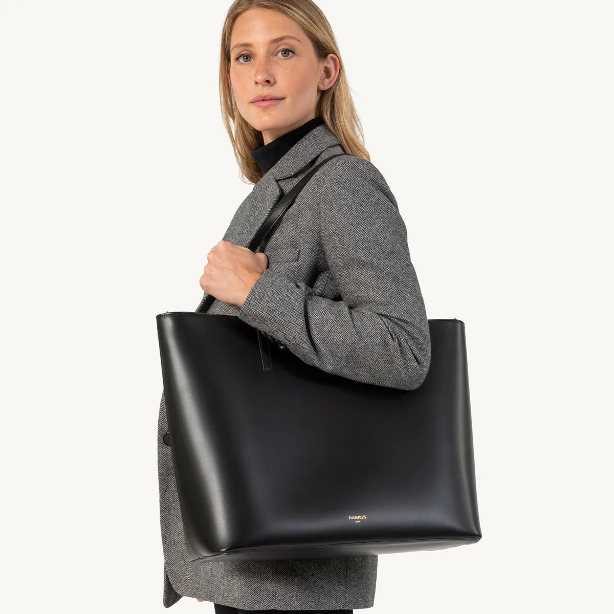 Calfskin Zippered Tote