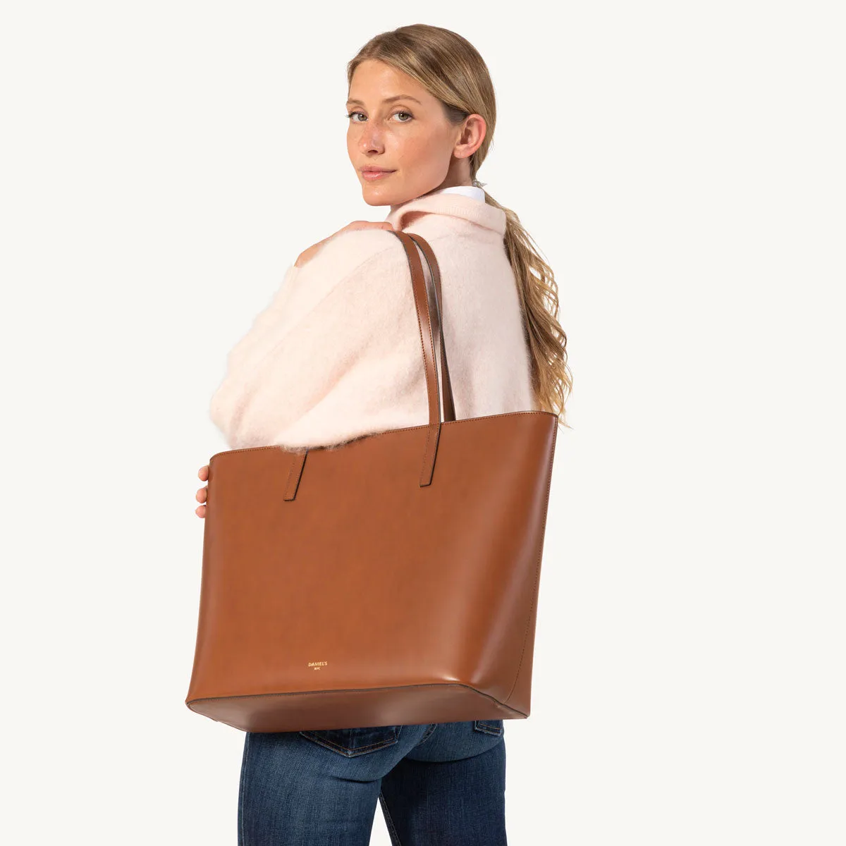 Calfskin Zippered Tote