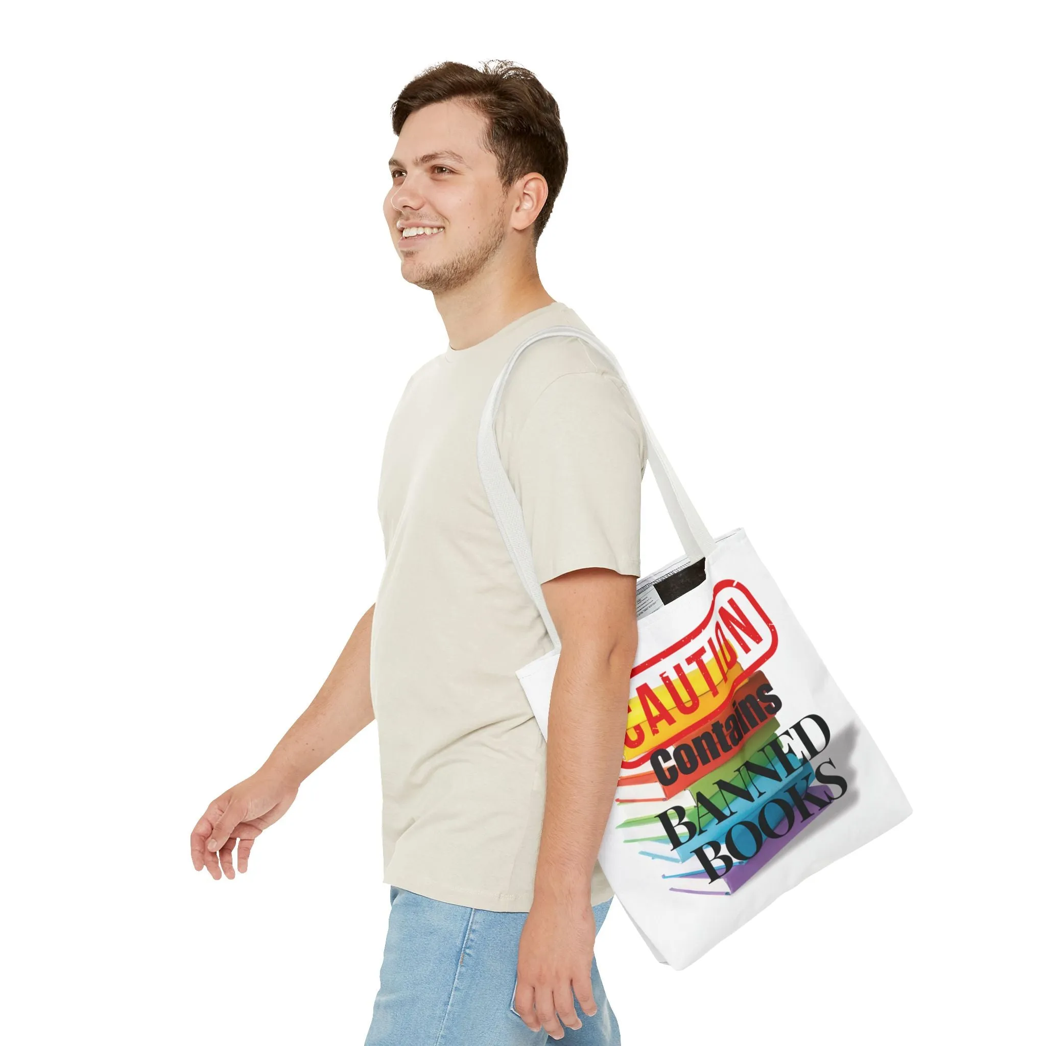 Caution! Contains Banned Books Tote Bag
