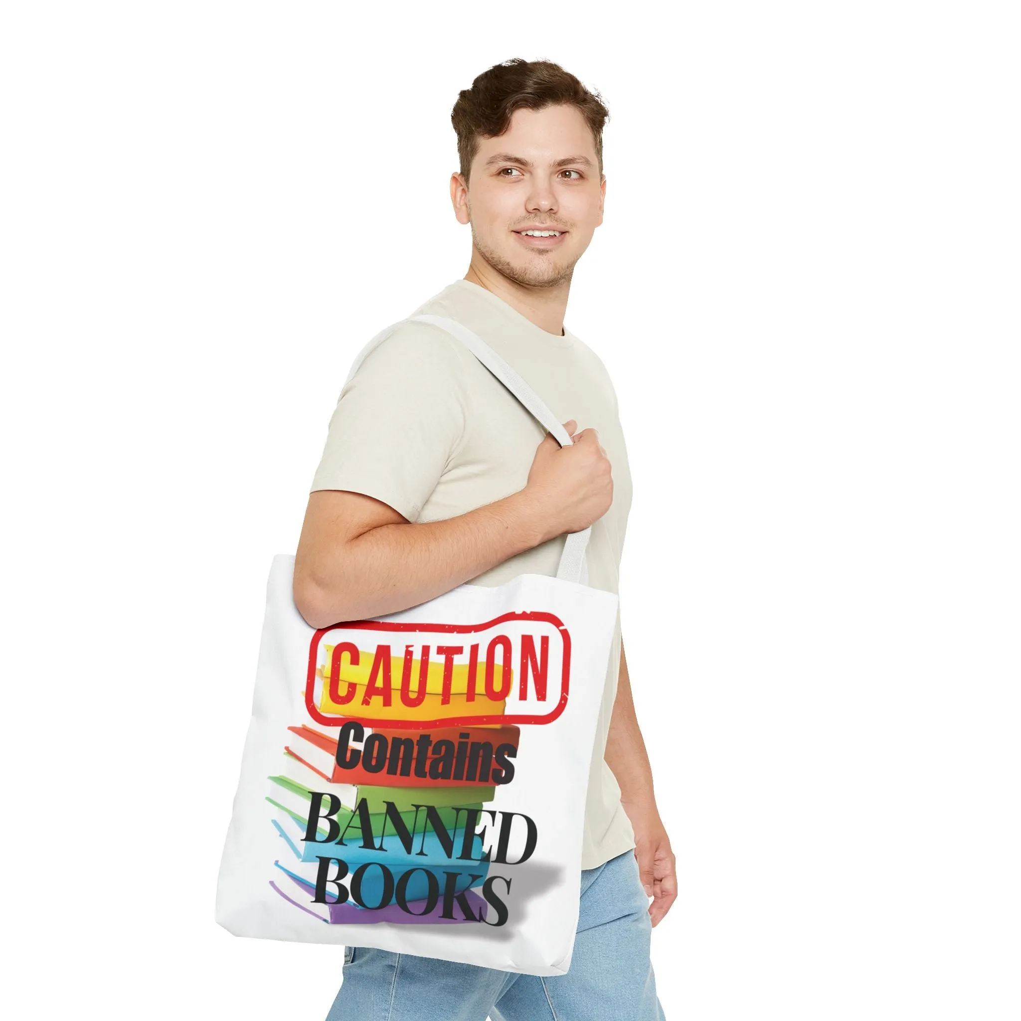 Caution! Contains Banned Books Tote Bag