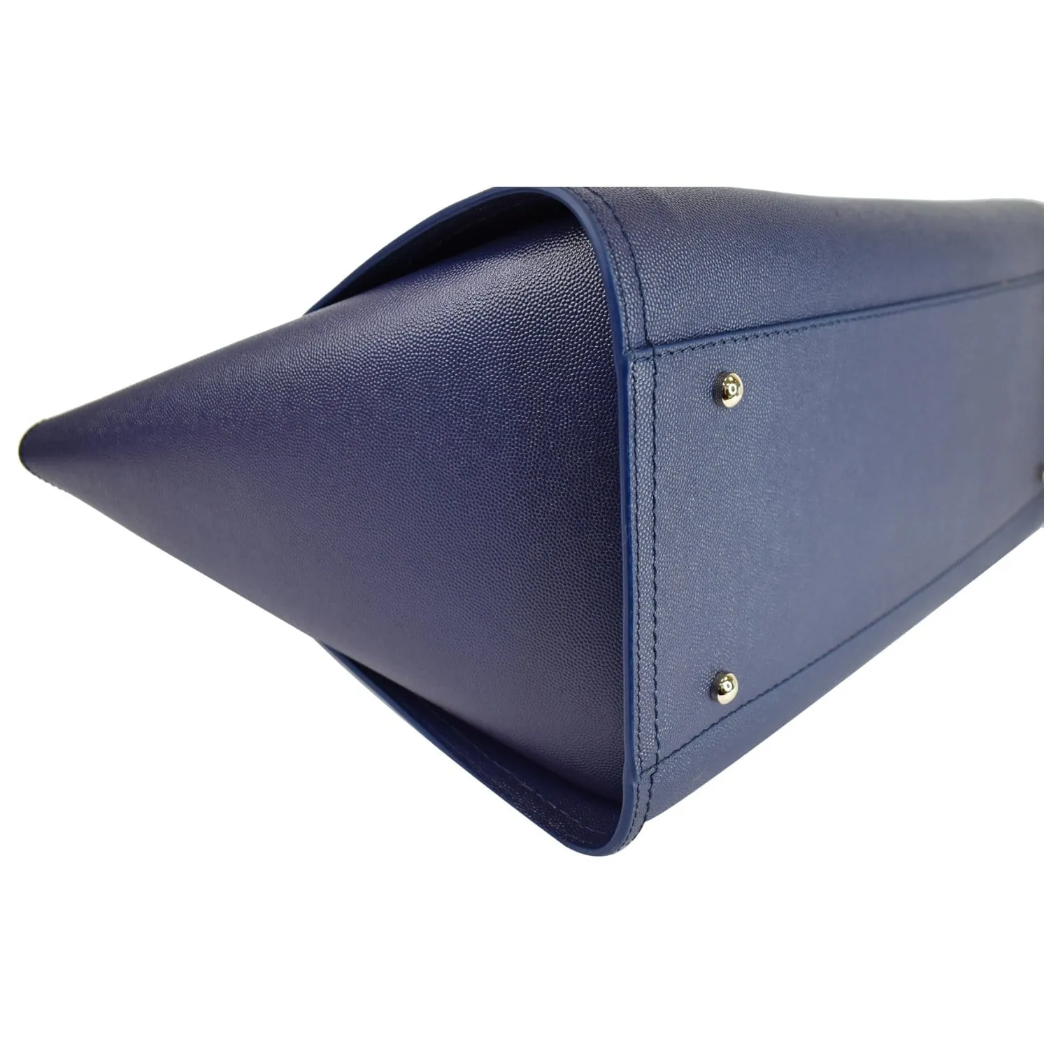 CHANEL Deauville Studded Caviar Tote Shoulder Bag Blue