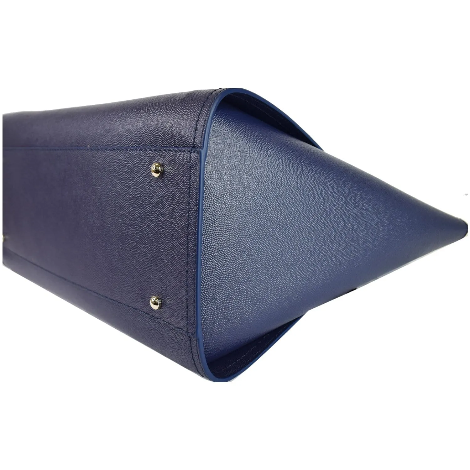 CHANEL Deauville Studded Caviar Tote Shoulder Bag Blue