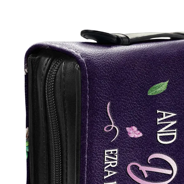 Christianart Bible Cover - Rise Up Take Courage And Do It Ezra 10 4 Hummingbird - Personalized Bible Cover - CABBBCV16060324.