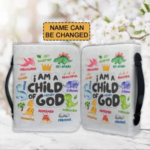Christianartbag Bible Cover, Colorful Dinosaurs 'Child of God' Personalized Bible Cover, CAB06281123.