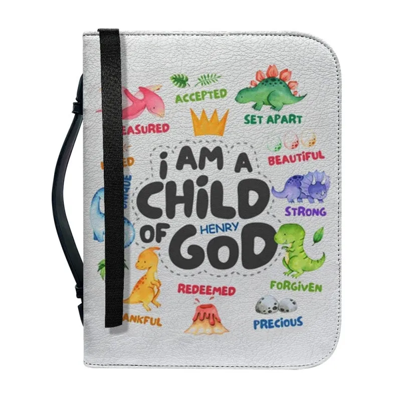 Christianartbag Bible Cover, Colorful Dinosaurs 'Child of God' Personalized Bible Cover, CAB06281123.