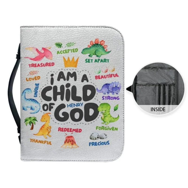 Christianartbag Bible Cover, Colorful Dinosaurs 'Child of God' Personalized Bible Cover, CAB06281123.