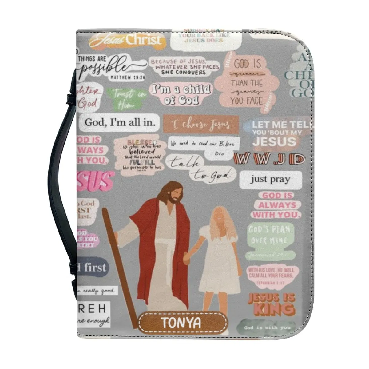 Christianartbag Bible Cover - My Bible Affirmations Bible Cover - Personalized Bible Cover - Spiritual Tapestry Bible Cover - CABBBCV01160923.