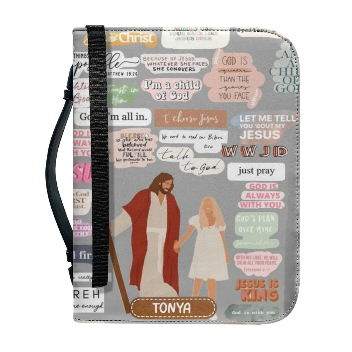 Christianartbag Bible Cover - My Bible Affirmations Bible Cover - Personalized Bible Cover - Spiritual Tapestry Bible Cover - CABBBCV01160923.