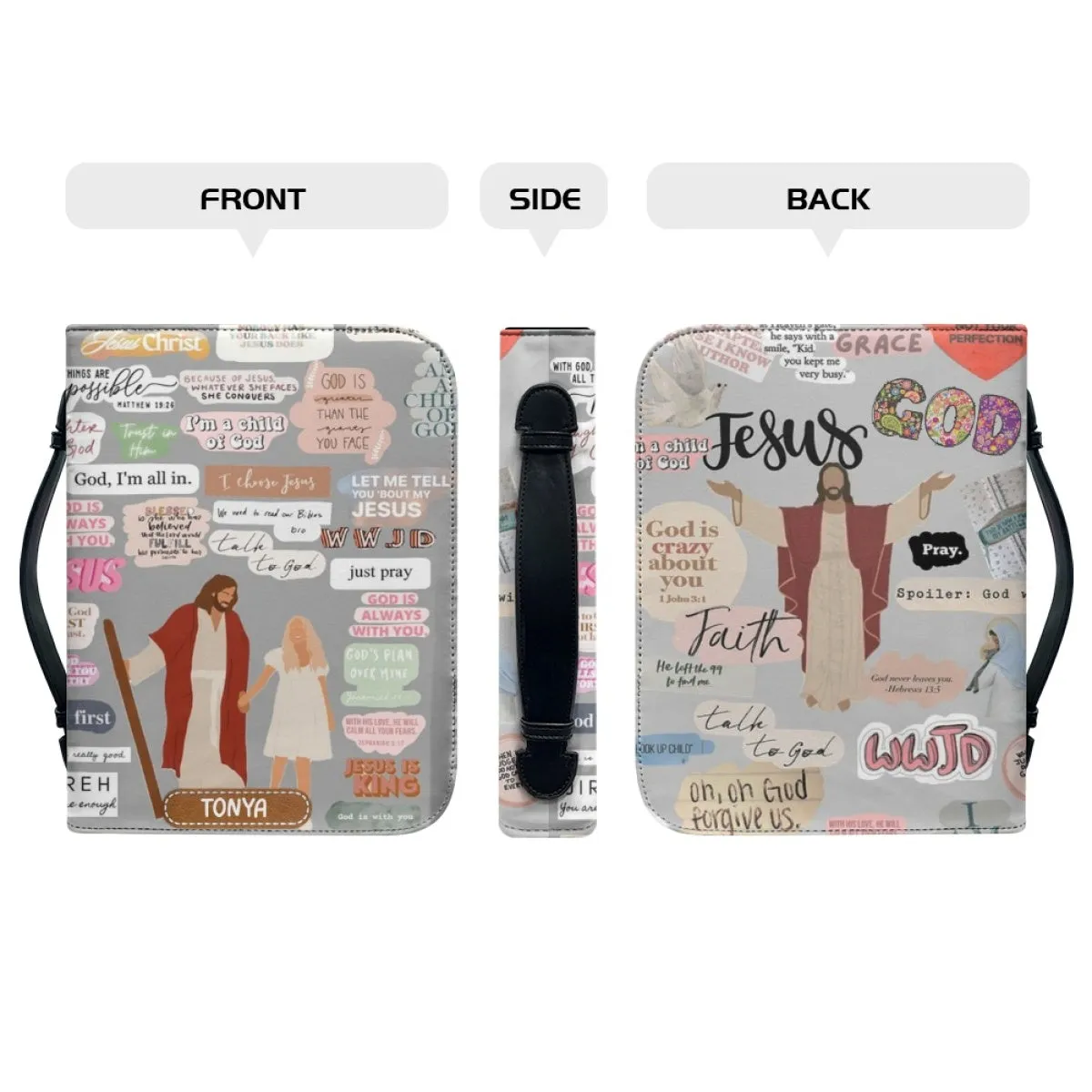 Christianartbag Bible Cover - My Bible Affirmations Bible Cover - Personalized Bible Cover - Spiritual Tapestry Bible Cover - CABBBCV01160923.