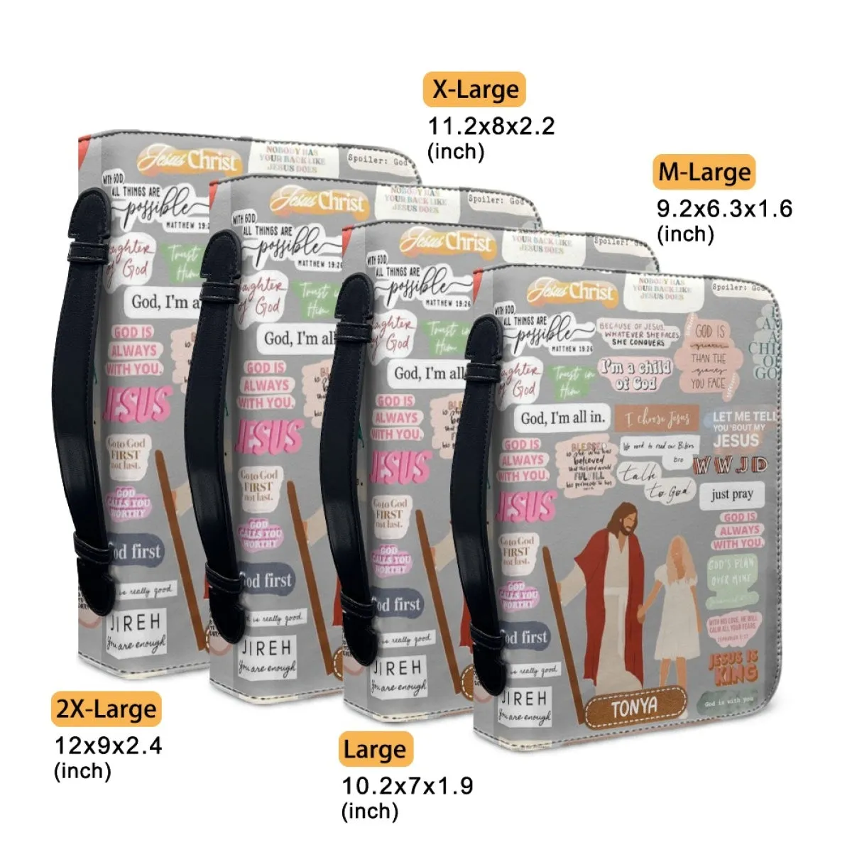 Christianartbag Bible Cover - My Bible Affirmations Bible Cover - Personalized Bible Cover - Spiritual Tapestry Bible Cover - CABBBCV01160923.