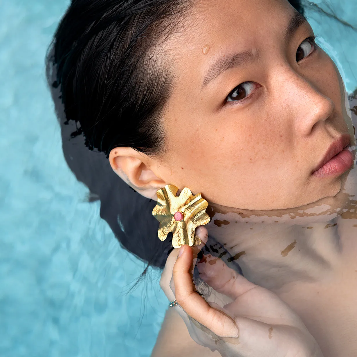 Coral Discosoma Earring - Large