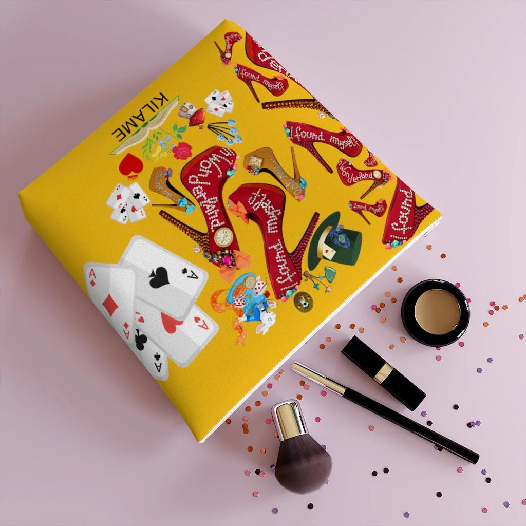 Cotton Cosmetic Bag 'Down the rabbit hole'