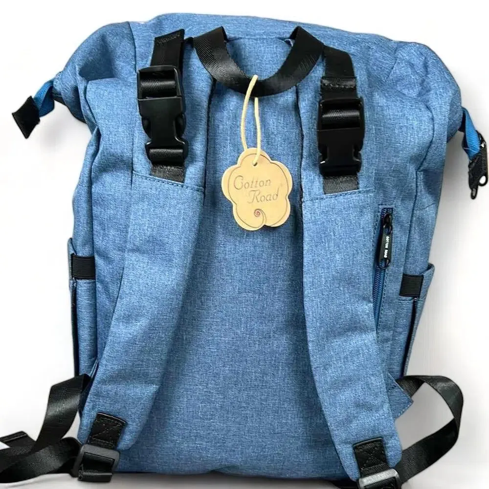 Cotton Road Nappy Bag - Backpack - Blue