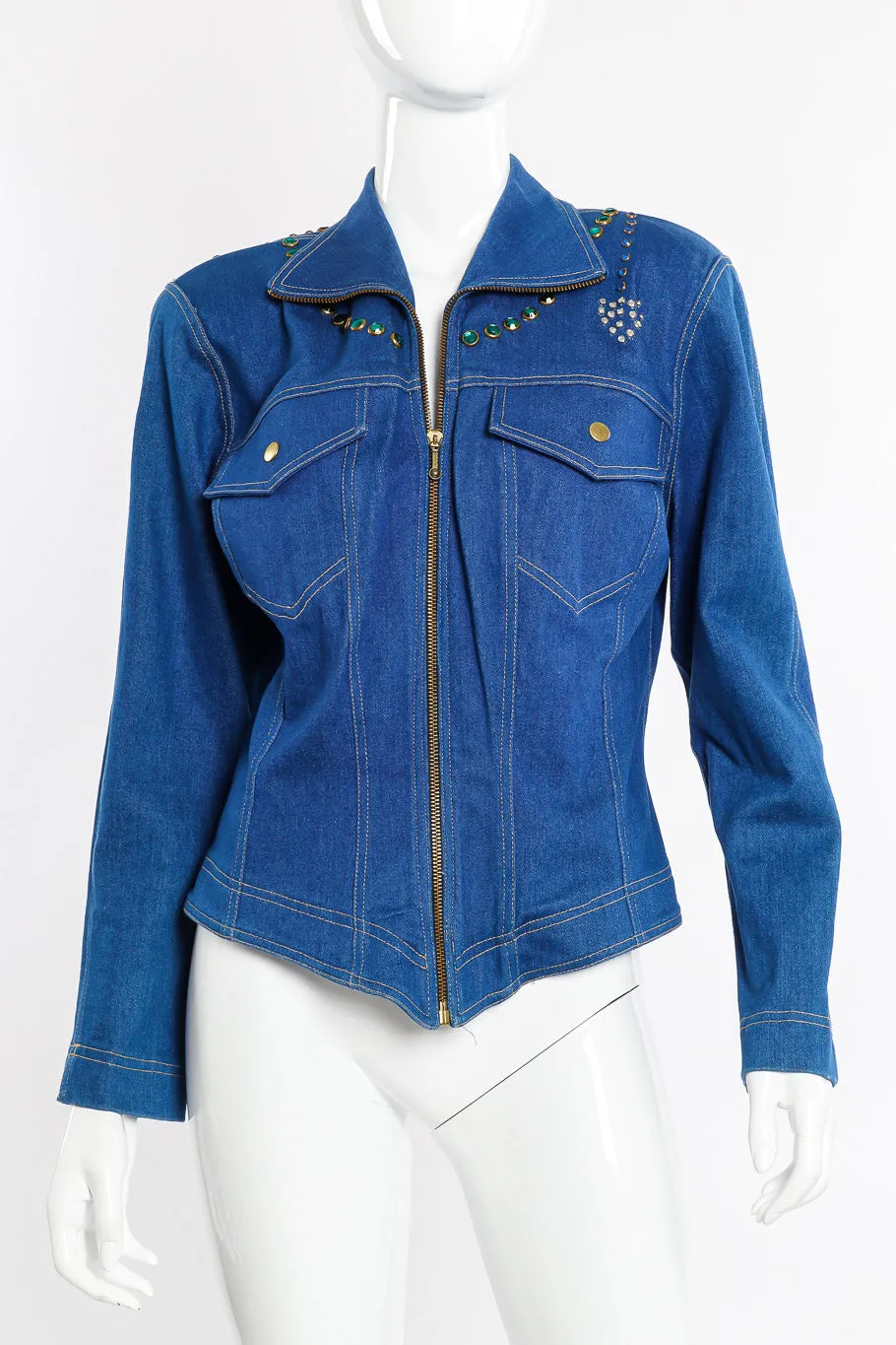 Crystal Studded Denim Jacket