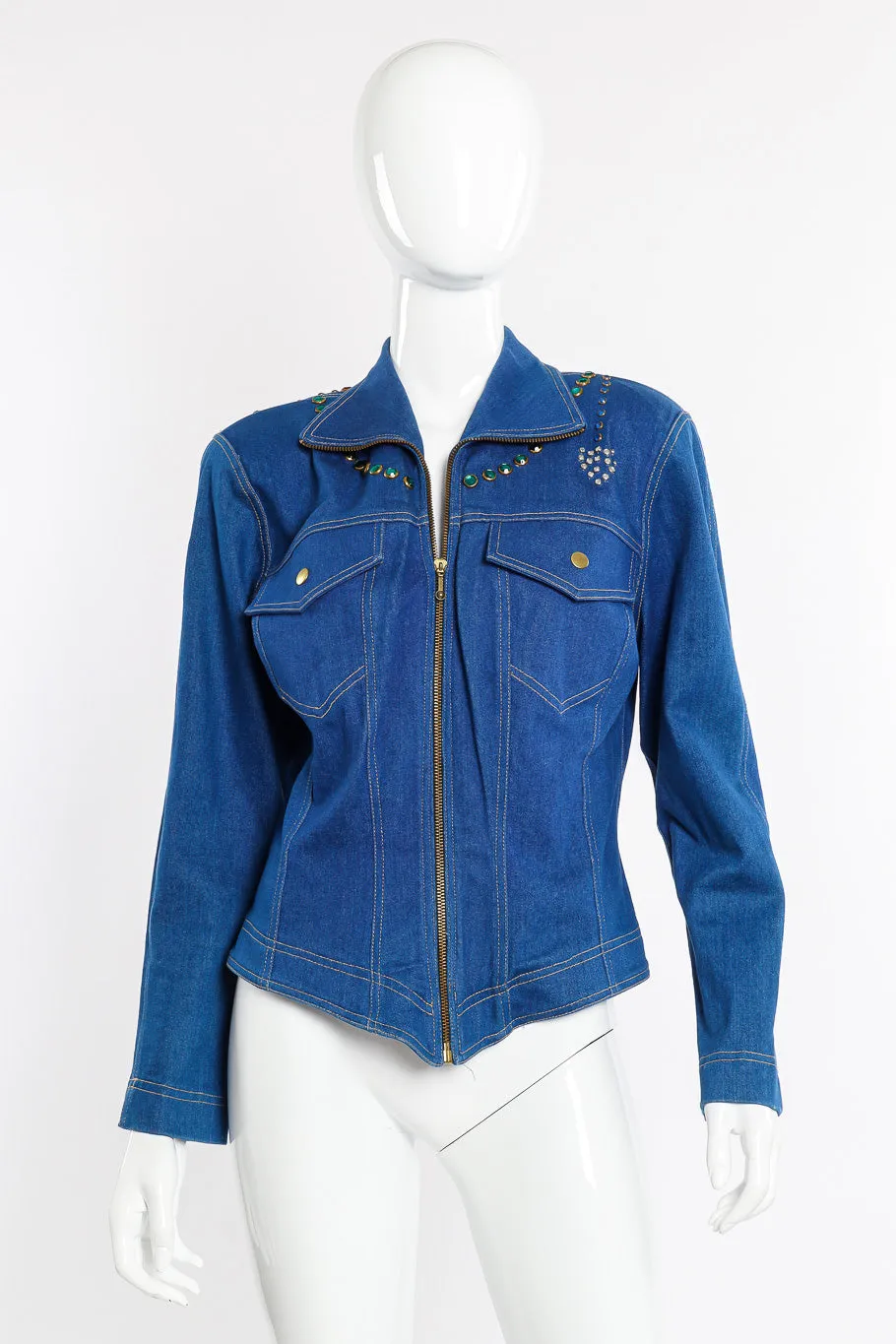 Crystal Studded Denim Jacket