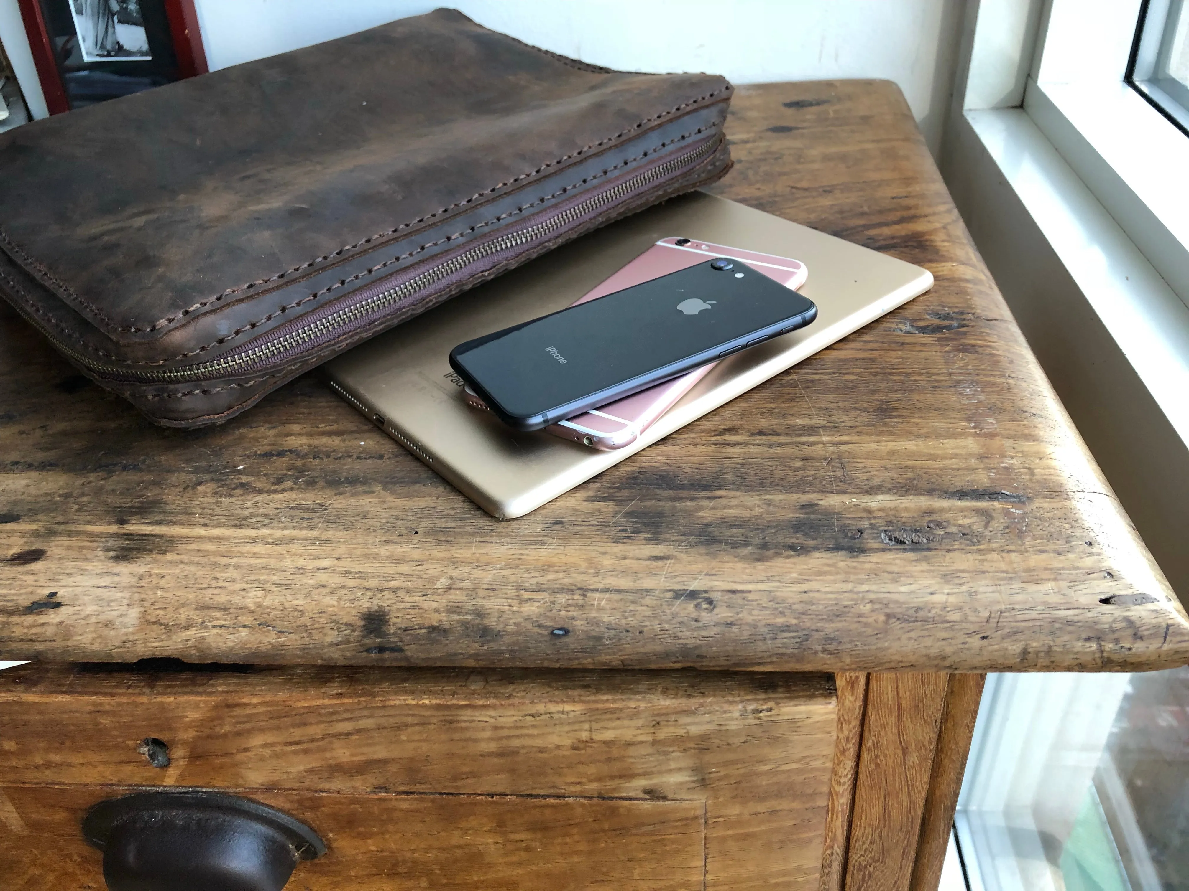 Custom Binder / Zippered Leather Organizer Binder / Portfolio Leather Binder with Zipper