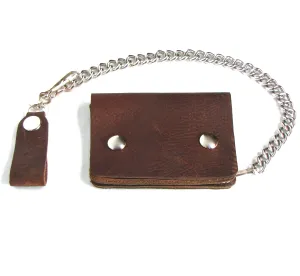DC403  Mini Biker Wallet- Dark Brown