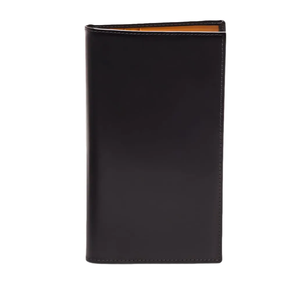 Ettinger Bridle Hide Long Wallet, Zippered Pocket Black and London Tan